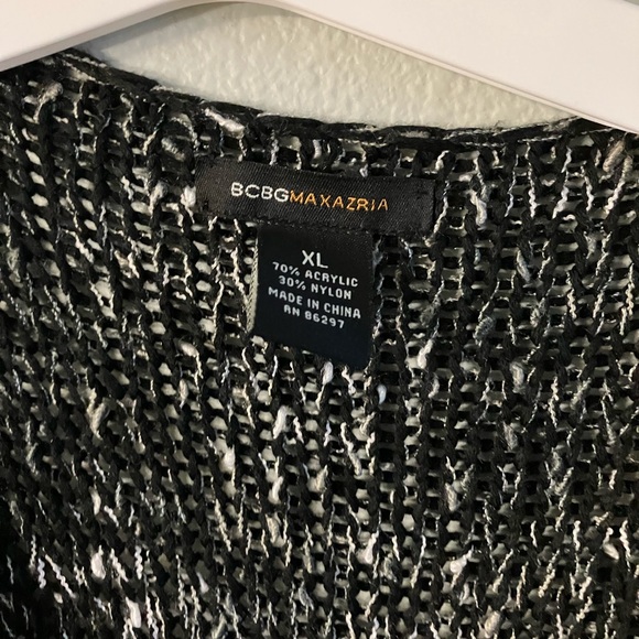 Knitted BCBG Maxazria cardigan, sweater black white - Picture 3 of 3
